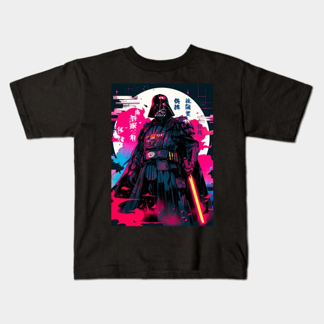 Space Warrior - #0012 Kids T-Shirt by diegosilva.arts